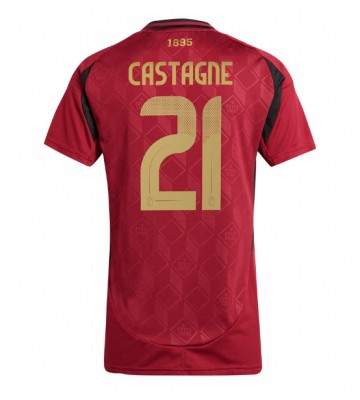 Belgien Timothy Castagne #21 Hemmatröja Dam EM 2024 Kortärmad